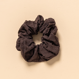 Brown Dotted Jacquard Midi Scrunchie