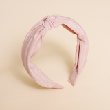 Pink Woven Stripes Knot Headband