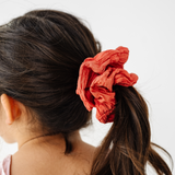 Burnt Orange Ruched Midi Scrunchie