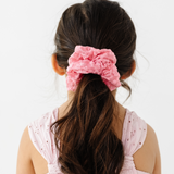Embroidered Rose Tulle Midi Scrunchie