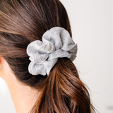 Blush Tinsel Knit Midi Scrunchie