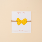 Yellow Linen Headband Bow