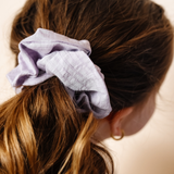 Lavender Woven Stripes Midi Scrunchie