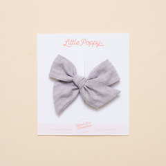 Lavender Woven Stripes Bow Clip