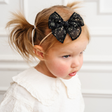 Black Ivy Floral Headband Bow