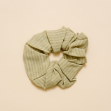 Chartreuse Woven Stripes Midi Scrunchie