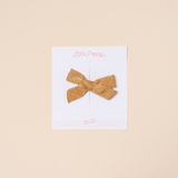 Mustard Goldie Dot Bow Clip