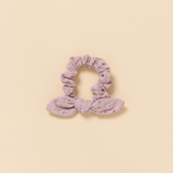 Lilac Floral Eyelet Knot Scrunchie