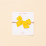 Yellow Linen Headband Bow