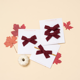 Magenta Linen Bow Clip