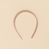 Dusty Pink Woven Gingham 1cm Headband