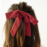 Wine Goldie Dot Emma Scrunchie