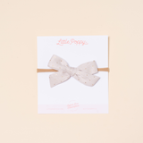 Ivory Goldie Dot Headband Bow