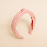 Pink Stitched Stripes Knot Headband