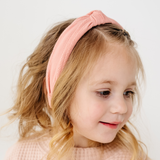 Pink Stitched Stripes Knot Headband