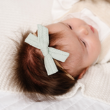 Aloe Stitched Stripes Headband Bow