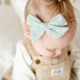 Aloe Stitched Stripes Headband Bow