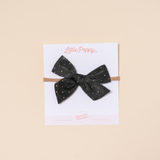 Hunter Green Goldie Dot Headband Bow