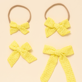 Sunshine Summer Knit Bow Clip