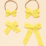 Sunshine Summer Knit Headband Bow