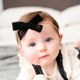 Black Autumn Knit Headband Bow