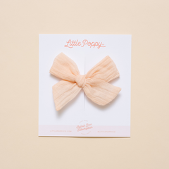 Apricot Spring Dobby Bow Clip