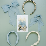 Powder Blue Gauze Knot Headband