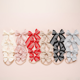 Pink Houndstooth Ribbon Bow Clip