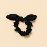 Ebony Seersucker Knot Scrunchie