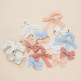 Pastel Blue Spring Dobby Emma Scrunchie