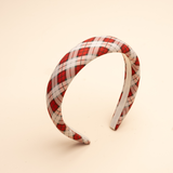 Holly Plaid Puffy Headband