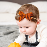 Orange Autumn Knit Headband Bow