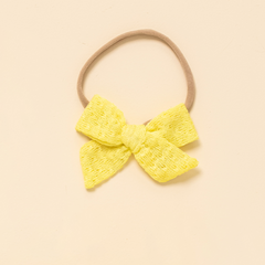 Sunshine Summer Knit Headband Bow