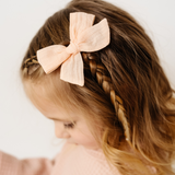 Apricot Spring Dobby Bow Clip