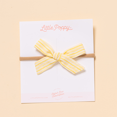 Citron Summer Stripe Headband Bow