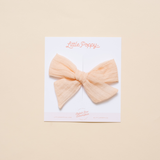 Apricot Spring Dobby Bow Clip