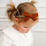 Orange Autumn Knit Headband Bow