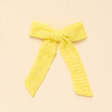 Sunshine Summer Knit Bow Clip