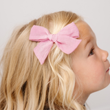 Pale Pink Dobby Bow Clip