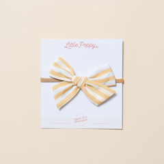 Yellow Spring Stripes Headband Bow