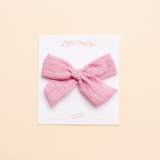 Pale Pink Dobby Bow Clip