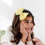 Yellow Organza Bow Clip