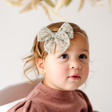 Sage Ella Floral Headband Bow