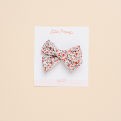 Rust Odelia Floral Bow Clip