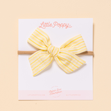 Citron Summer Stripe Headband Bow