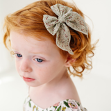 Sage Ella Floral Bow Clip