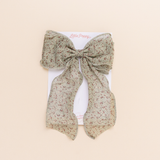 Sage Ella Floral Mama Bow Clip