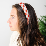 Holly Plaid Puffy Headband