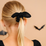 Ebony Seersucker Knot Scrunchie