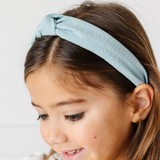 Turquoise Seersucker Knot Headband